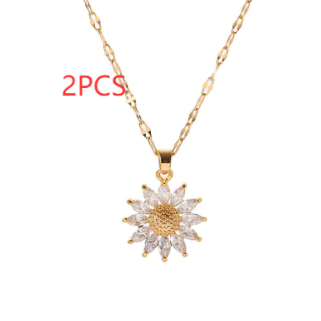 Stellar Sunflower Clavicle Chain