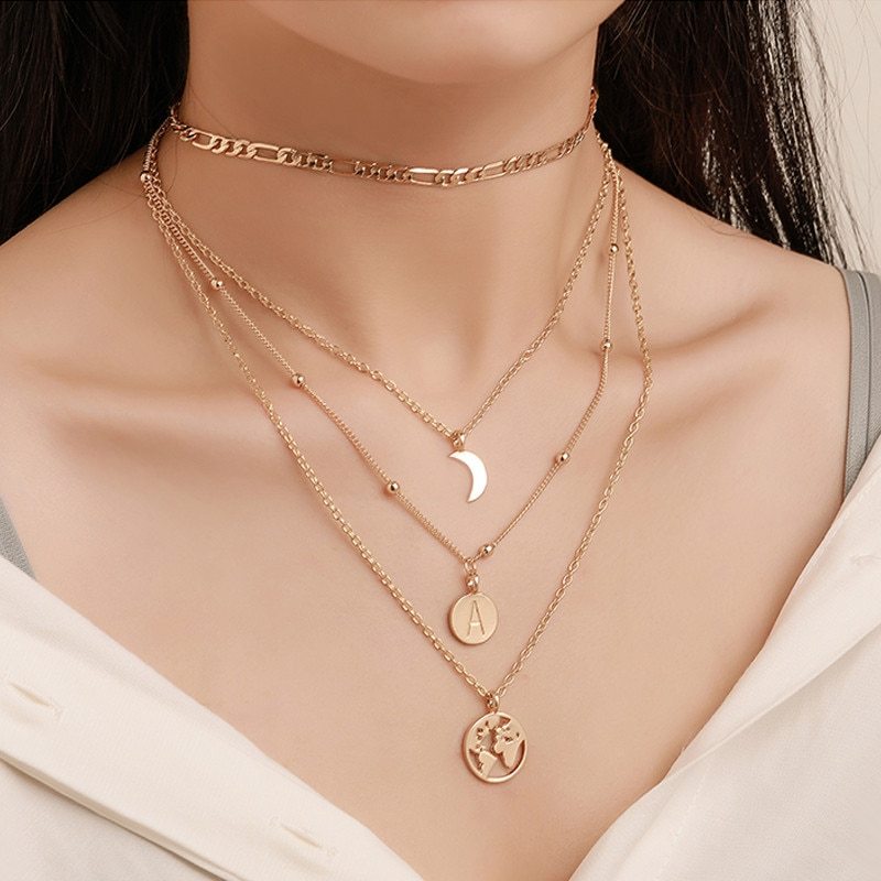 Stellar Vintage Map Necklace