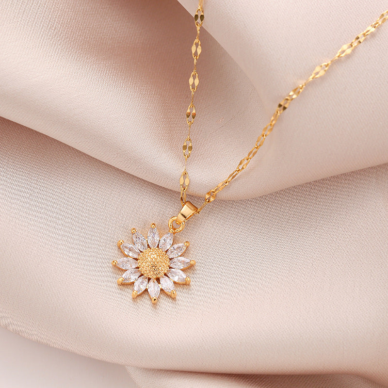 Stellar Sunflower Clavicle Chain