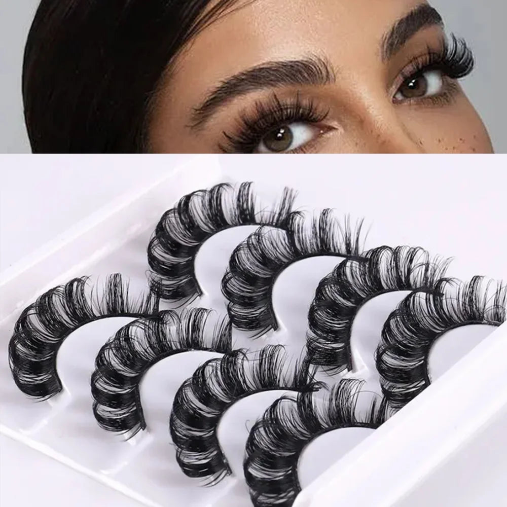 MARSTAR 4 Pairs Strip Mink Lashes