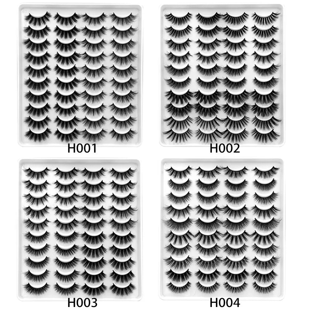 MARSTAR 20 Pairs 3D Mink Fluffy Dramatic Lashes