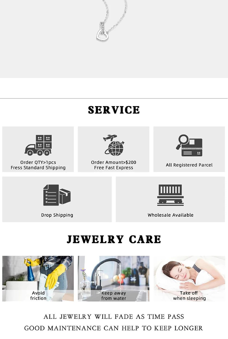 PERFANY All Moissanite Necklace for Women S925 Pure Silver Double Heart Design Laboratory Diamond Pendant Fashion Luxury Jewelry