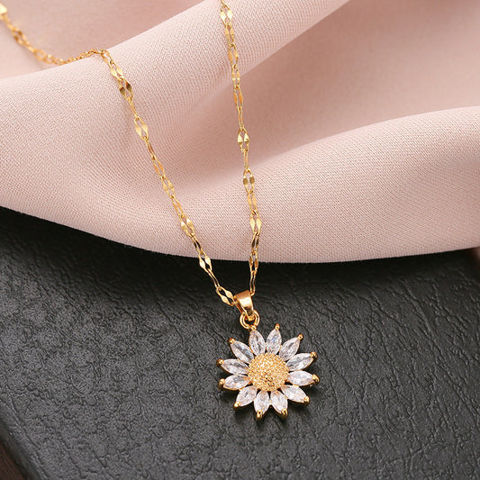 Stellar Sunflower Clavicle Chain